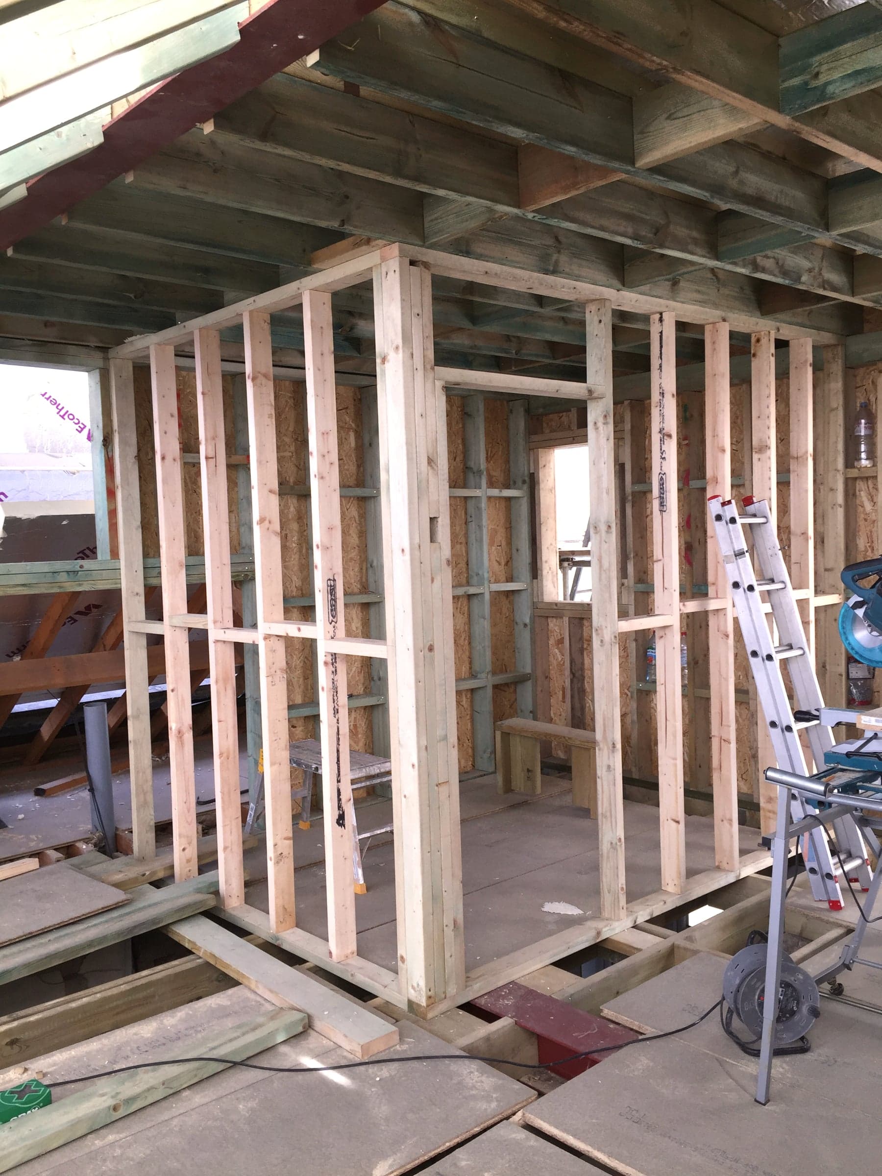 Hip-to-gable roof framing on a loft conversion, London