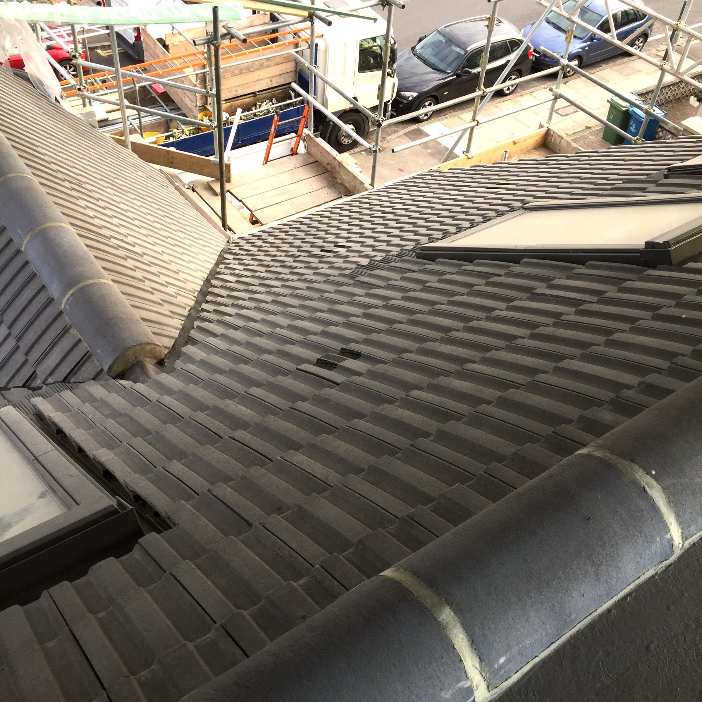 Loft conversion roof made weathertight, London