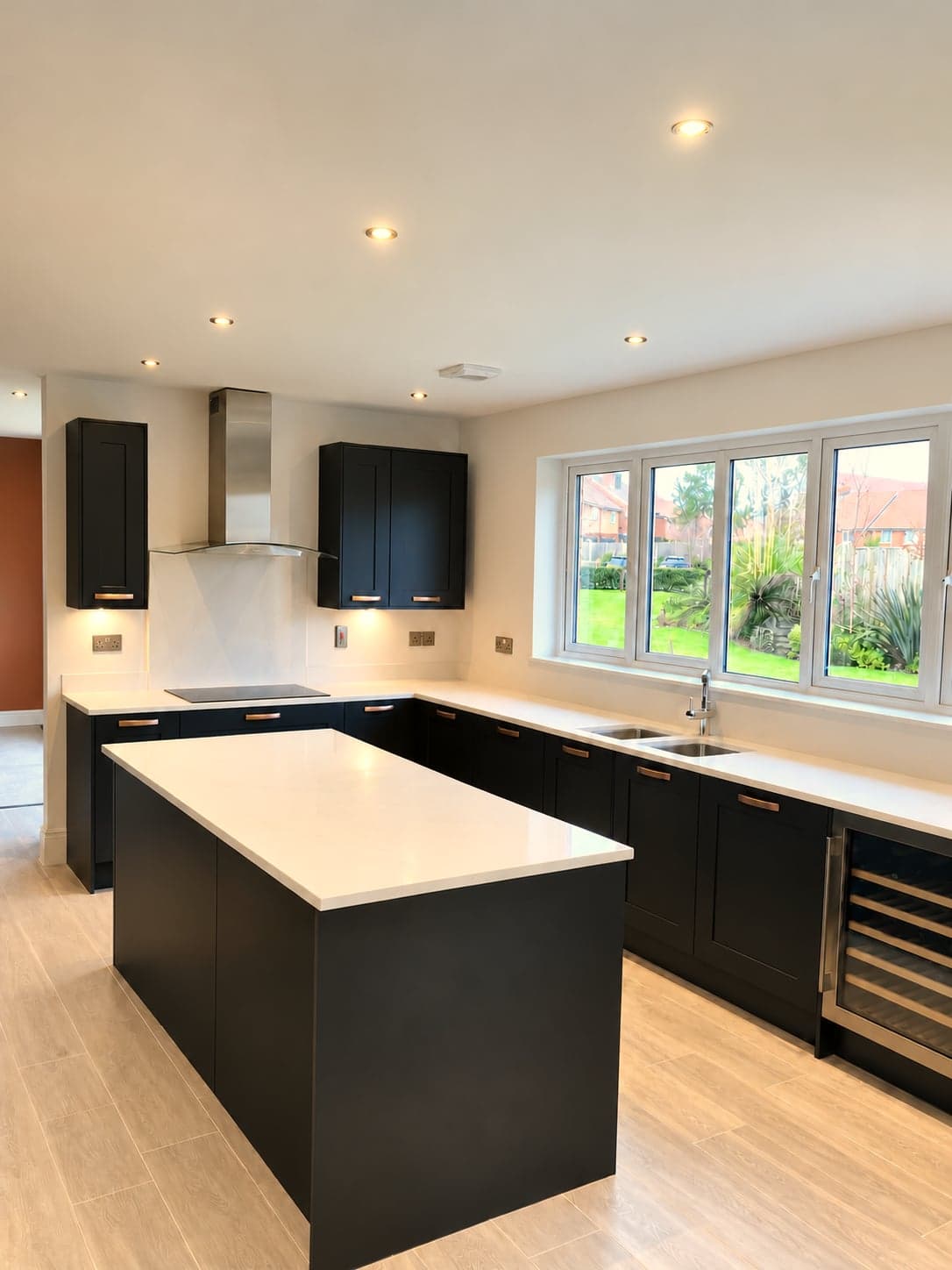 Charcoal kitchen renovation with island, Notting Hill W11