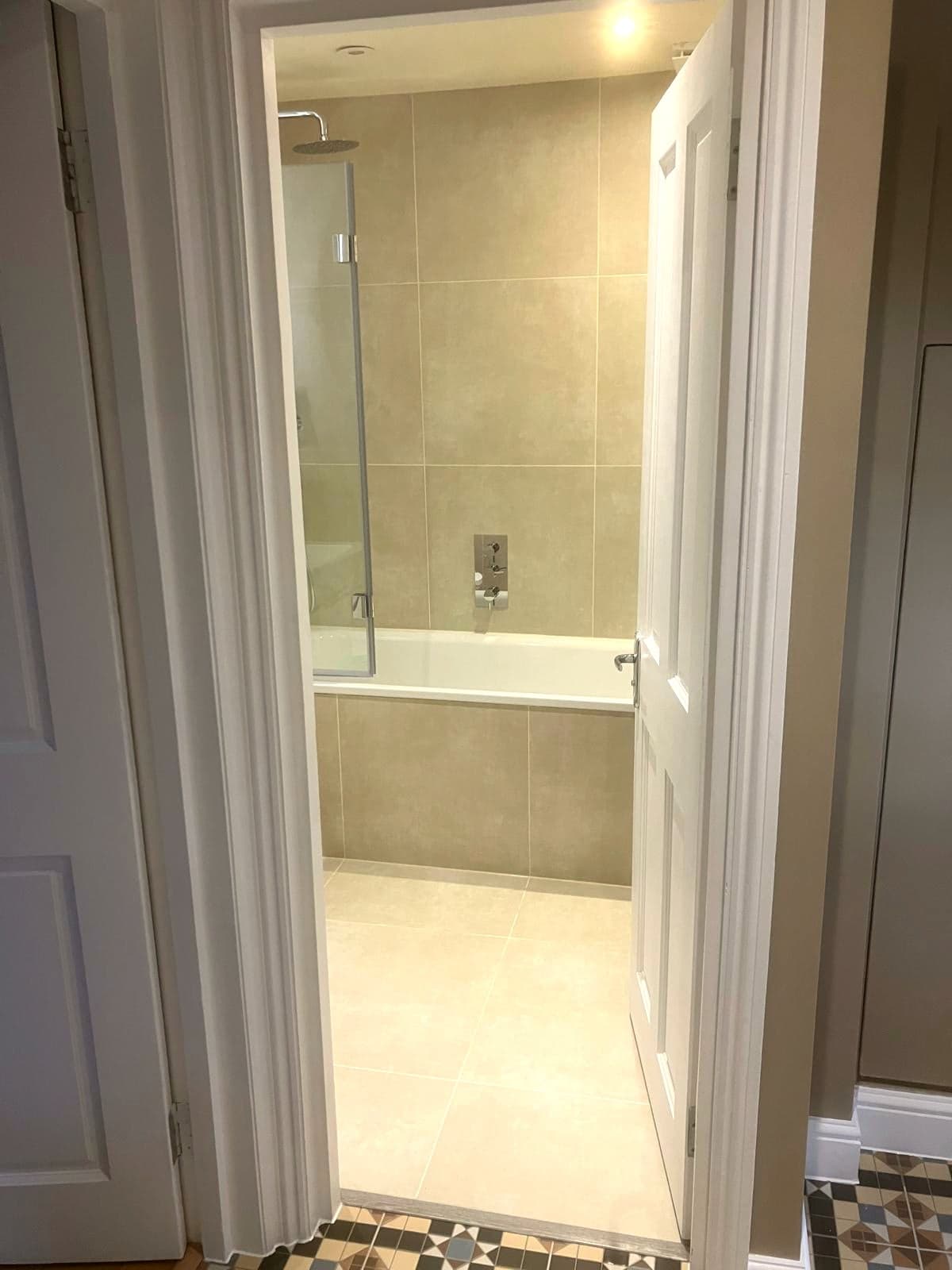 Looking into the finished bathroom from the landing, Streatham Hill SW2