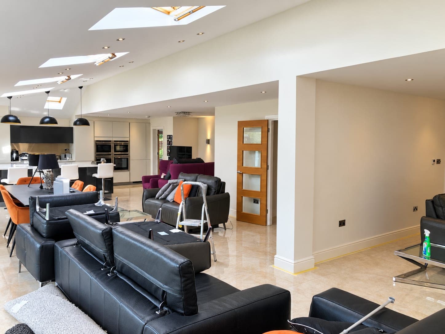 Full length of the ground floor from the living end to the kitchen, Richmond TW9