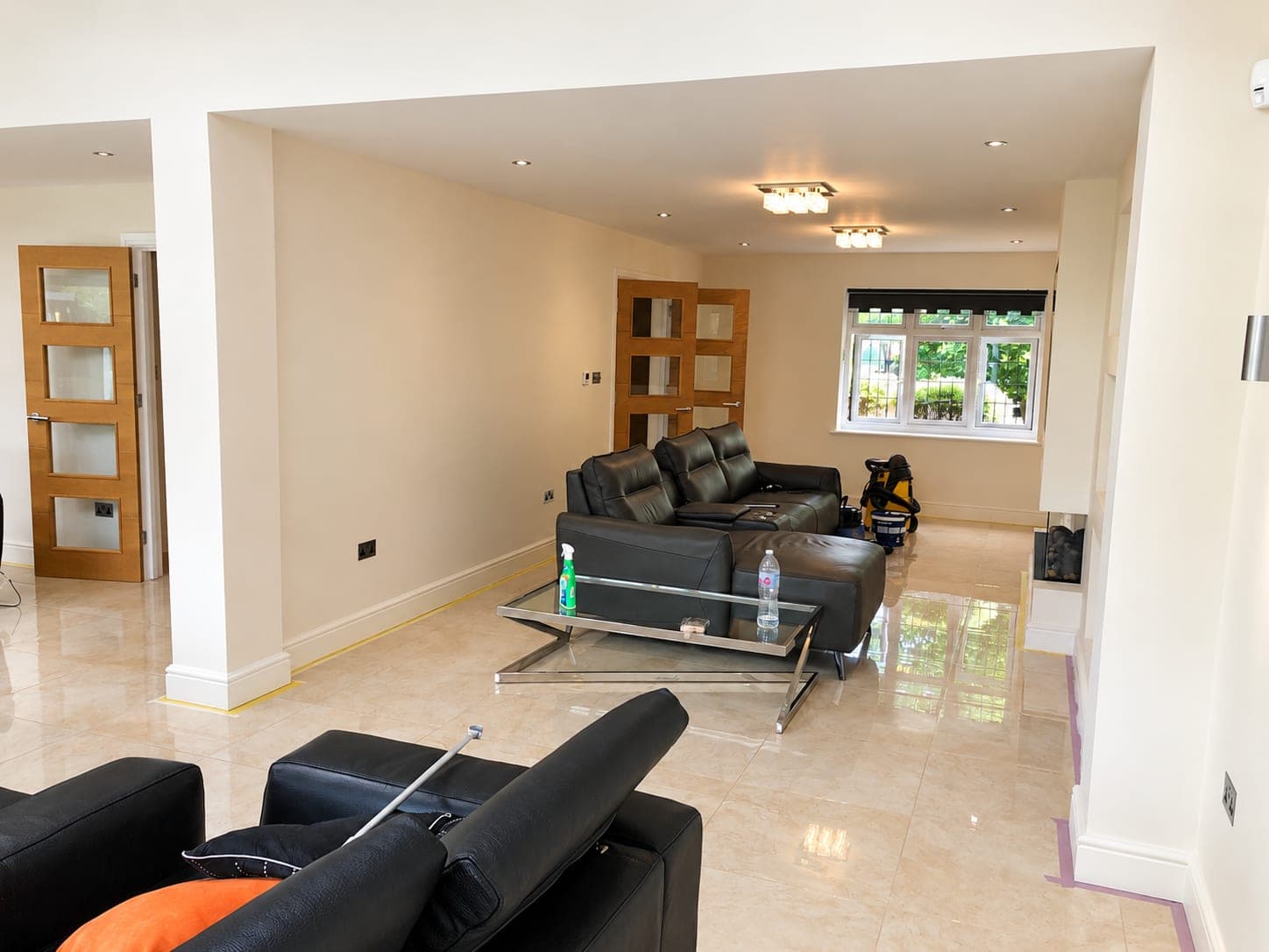 Living area with the oak doors and reveals picked out against the walls, Richmond TW9