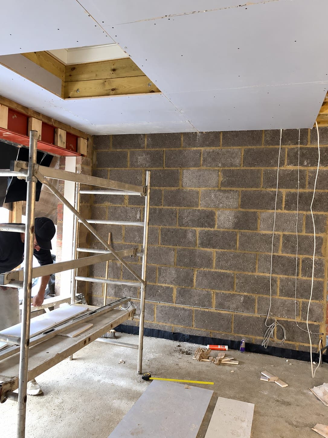 New opening formed through the original rear wall, propped and supported, Stanmore HA7