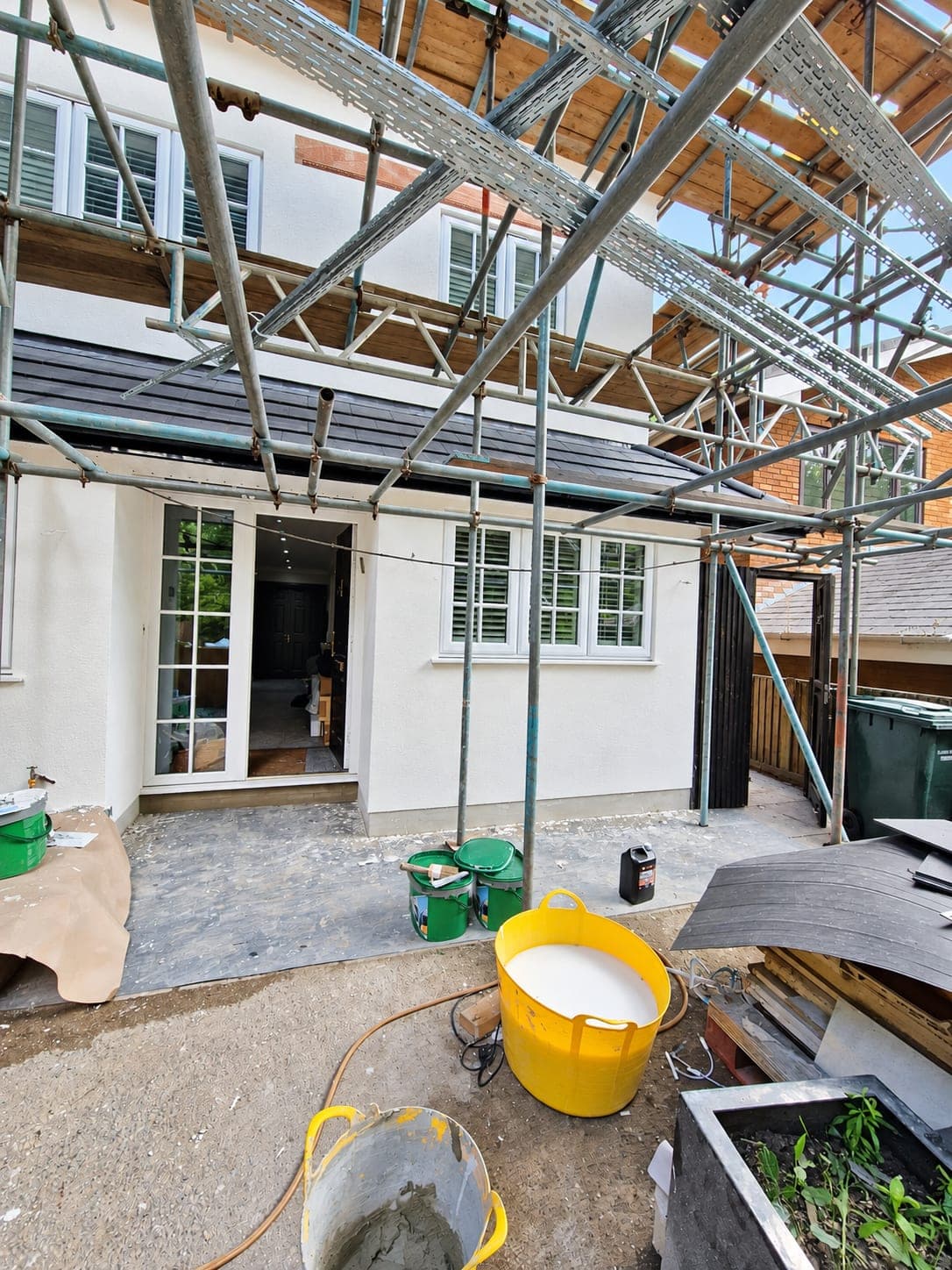 Finished render across the rear elevation, Enfield EN3
