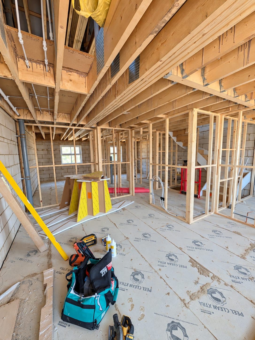 Stud partitions set out to the agreed room layout, London